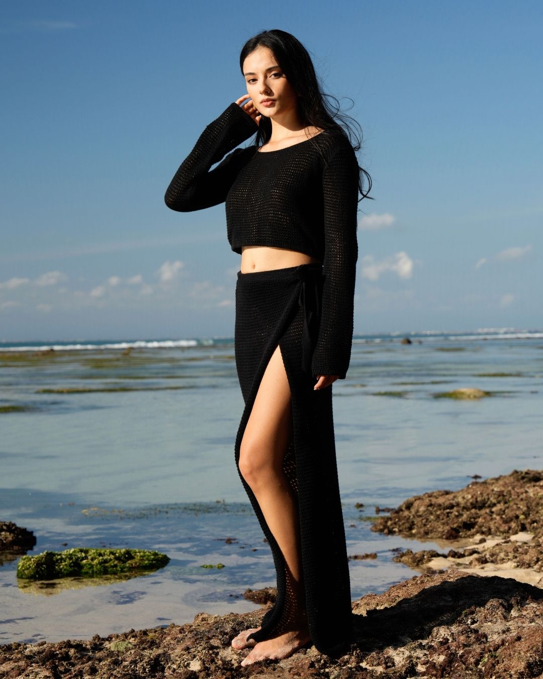Amara Wrap Skirt Black