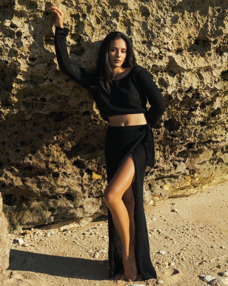 Amara Wrap Skirt Black